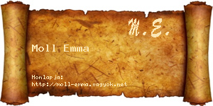Moll Emma névjegykártya