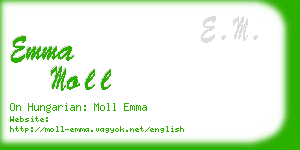 emma moll business card